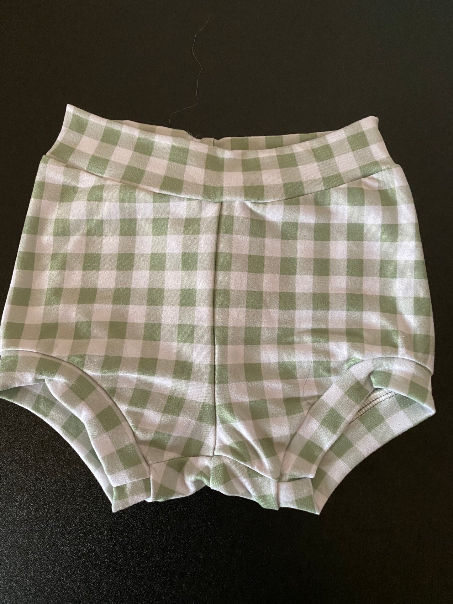 DBP green gingham bummie